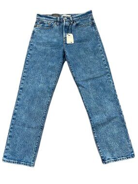 NWT Levi’s Wedgie Straight-Leg Big E Blue Denim Jeans Button Fly - Sz 28x28